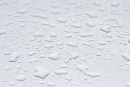 water drops on grey backgroundの写真素材