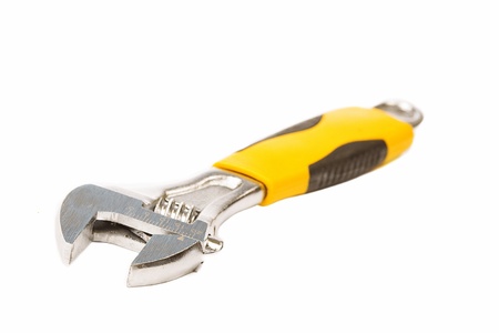 Adjustable spanner isolated on a white background 