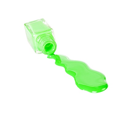 Nail Polish Over White Backgroundの写真素材