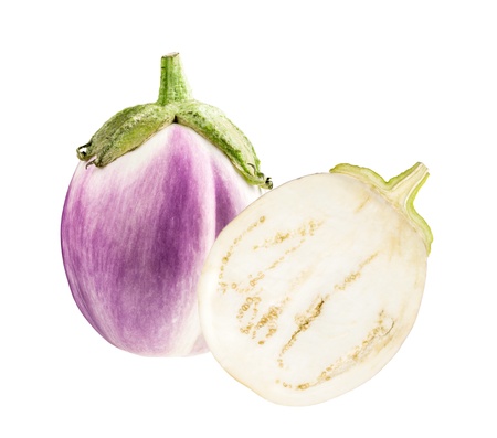 eggplant isolated on whiteの写真素材