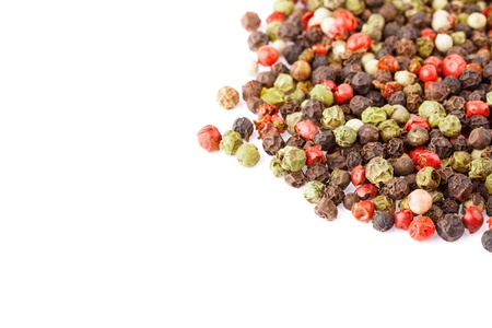 Colored Peppers Mix on the white backgroundの写真素材