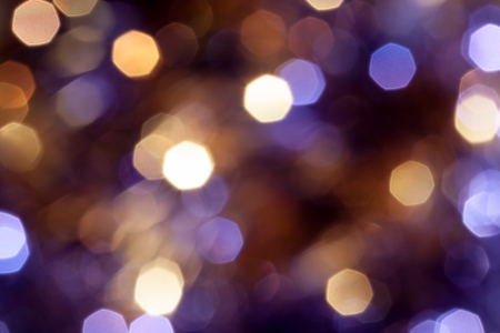 Defocused abstract blue and yellow christmas background