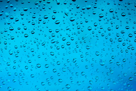 Blue water drops backgroundの写真素材