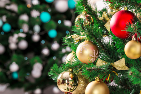 Christmas living room with Christmas Treeの写真素材
