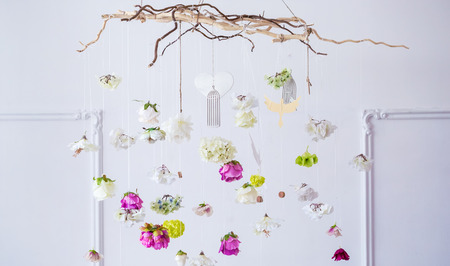 Beautiful background with colorful flowers. The idea for postcardsの写真素材