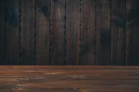 brown old wall background and deskの写真素材