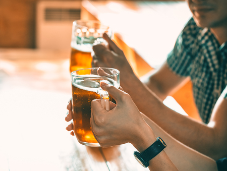 Happy Friends Drinking Beer