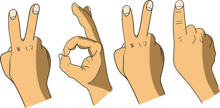 Drawn image in the form of hands forming the number 2021 coming new yearのイラスト素材