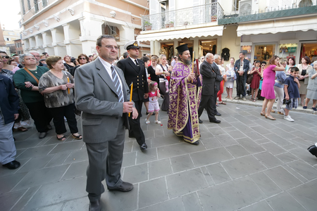 Corfu, Greece - 05/03/2013 Easter Street processionのeditorial素材