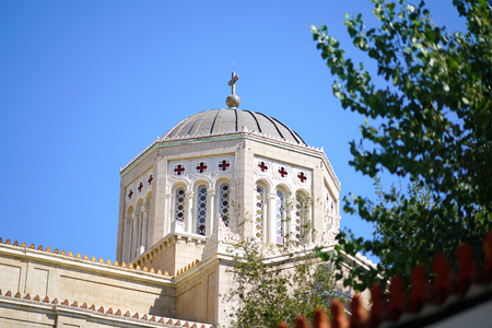 Cathedral of Athens, detail of the roofの写真素材