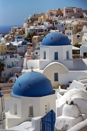 Beautiful view of Oia, in Santorini, Cyclades , Greeceの写真素材
