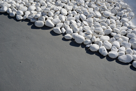 Detail of white stones in Oia, Santorini, Greeceの写真素材