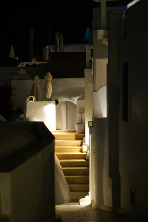 Generic architecture for the streets of Imerovigli, Santorini, Greeceのeditorial素材