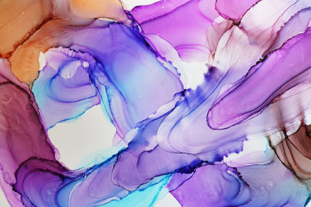 Alcohol ink abstract texture, part of original paintingの写真素材
