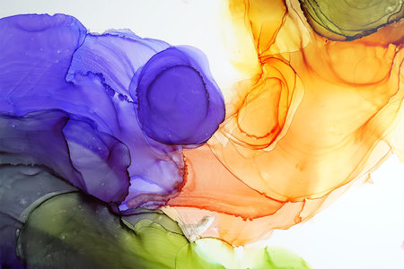 Alcohol ink abstract texture, part of original paintingの写真素材