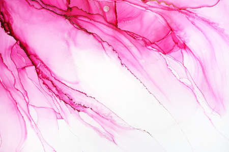 Abstract alcohol ink texture, macro photoの写真素材