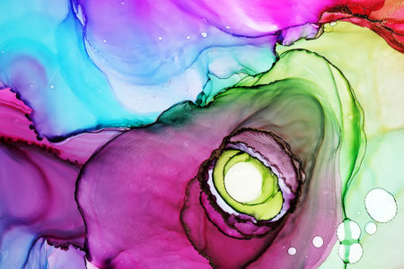 Alcohol ink abstract texture macro photoの写真素材