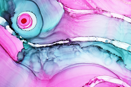 Alcohol ink abstract texture macro photoの写真素材