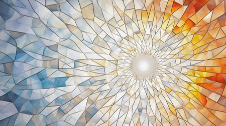 mosaic, abstract colorful background, fractalの素材