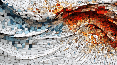 mosaic, abstract colorful background, fractalの素材