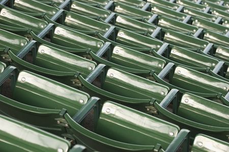 Empty Green Stadium Seatingの写真素材