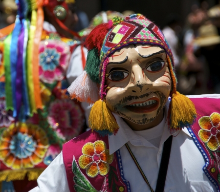 A Man with a Mask during a Festival in Cusco, Peru
