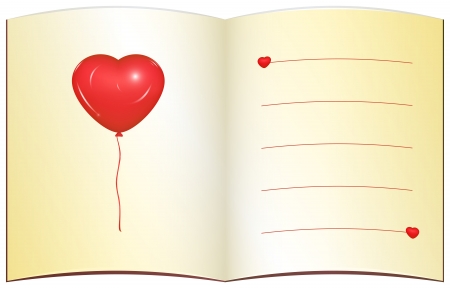 Open love noteのイラスト素材