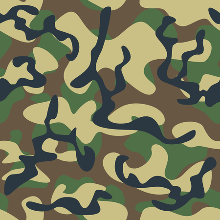 Seamless pattern. Flat design for fabric of a military uniform.のイラスト素材