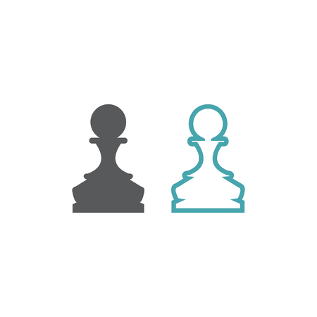 Set of two vector icons. Flat designのイラスト素材