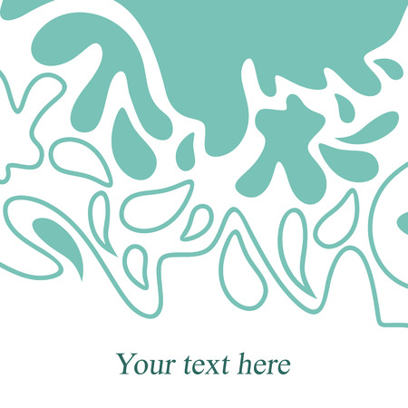 Vector silhouette of water splash green color set.のイラスト素材