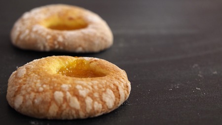 Delicious fresh pastry will be an addition to tea or coffee in a friendly company.の写真素材