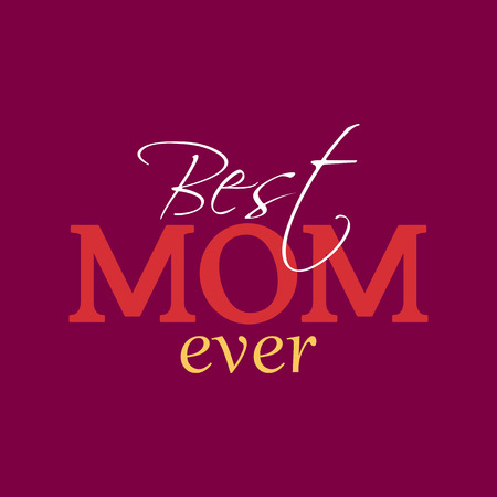 Congratulatory inscription for design layout design on a dark pink background. The recognition of my beloved mother in love.のイラスト素材