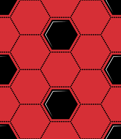 Seamless background. The vector model with black and red elements.のイラスト素材