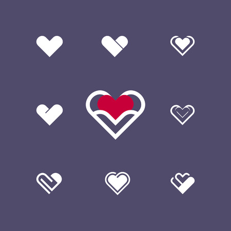 Vector illustration on the theme of love and romance relationship. Flat designのイラスト素材