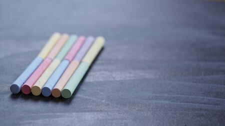 School supplies for drawing. An art lesson in good light during the day.の写真素材