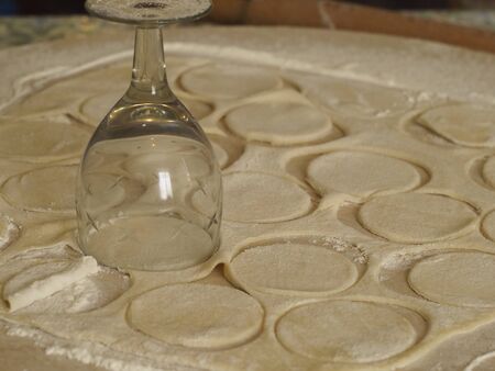 Prepare dumplings of the Ukrainian national dishの写真素材