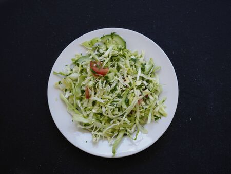 Dietary salad with fresh vegetablesの写真素材