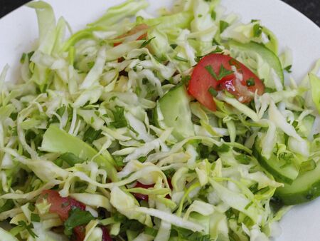 Dietary salad with fresh vegetablesの写真素材