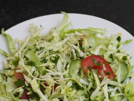 Dietary salad with fresh vegetablesの写真素材