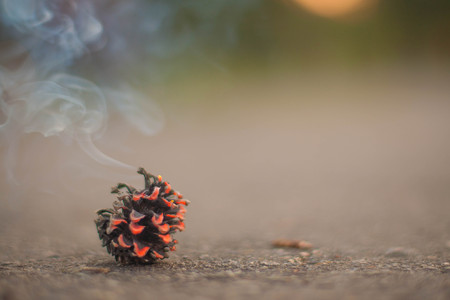 bump in the smokeの写真素材