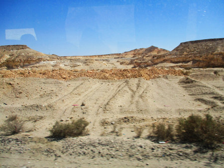 Rocky hills of the Negev Desert in Israel. Breathtaking landscape and nature of the Middle East.の写真素材