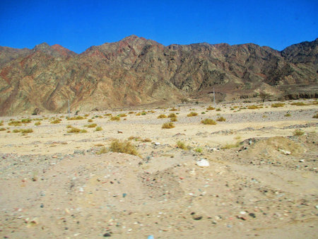 Mountains in the desert of Egypt, Sinai, Sharm El Sheikhの写真素材