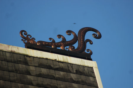 The roof of the building.の写真素材