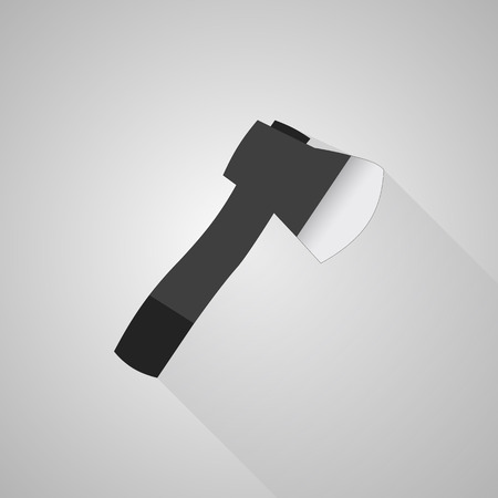 Axe icon on gray background. Vector illustration.のイラスト素材