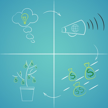 Infographic crowdfunding concept with isometric icons. Business conceptのイラスト素材