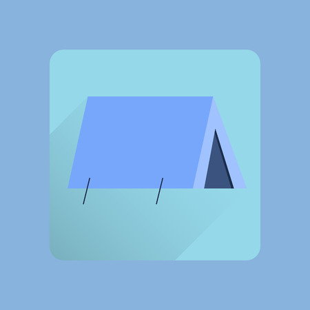 Tourist tent sign icon. Camping symbol.  With shadow. Vectorのイラスト素材