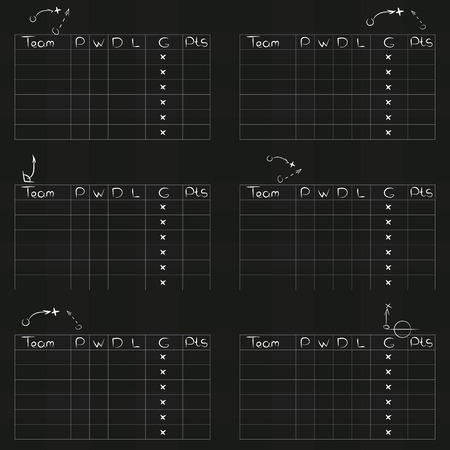 Football Tournament Groups Stages and Points Tablesのイラスト素材