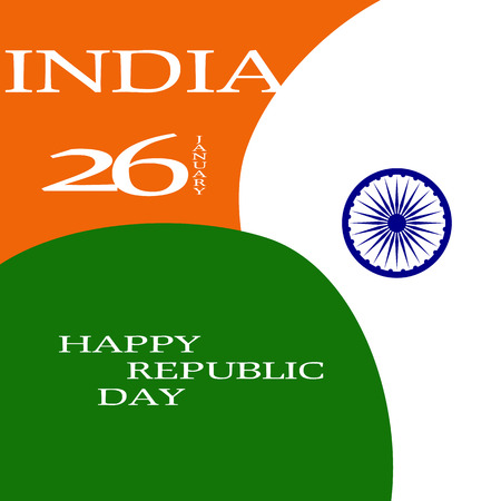Elegant Indian flag theme background of Happy Republic day. 26 january. Vectorのイラスト素材