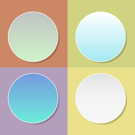 Vector blank badge template illustration - four colorsのイラスト素材