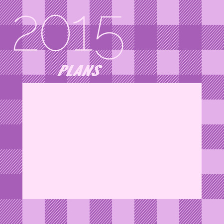 2015 Merry Christmas and Happy New Year Flyers, covers, posters and pages. Hipster design. Plans list on pink background. Unusual style. Vectorのイラスト素材